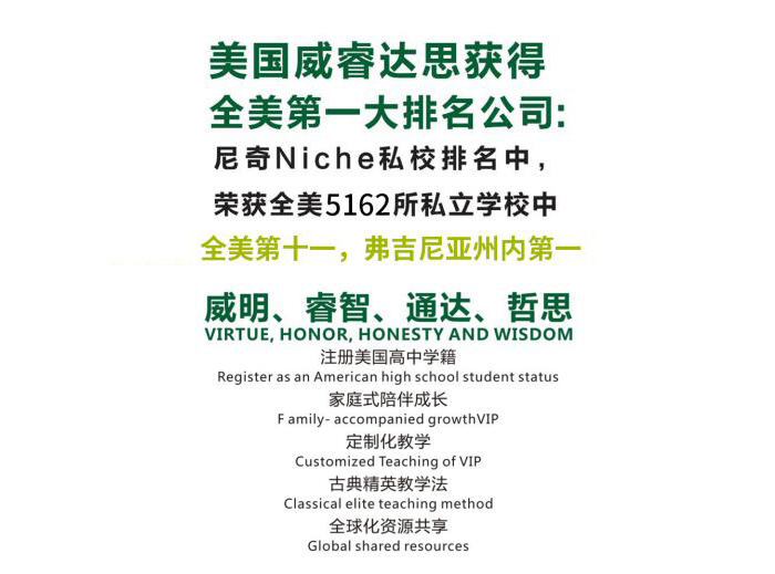 美国威睿达思学校全美排名